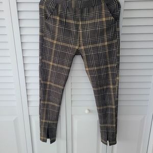 4/20 Plaid stretch pants